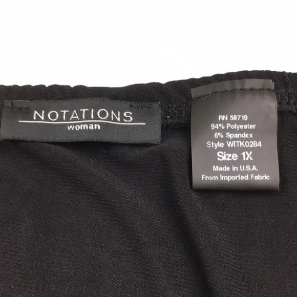 Notations Black Ruffle Hem Skirt - Picture 6 of 16